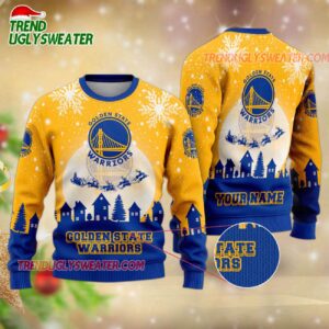 NBA Golden State Warriors Sleigh Ride Slam Ugly Christmas Sweater