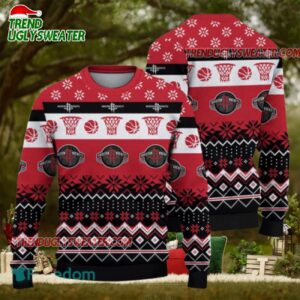NBA Houston Rockets Festive Court Drive Ugly Christmas Sweater