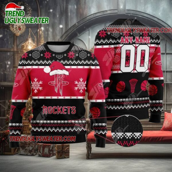 NBA Houston Rockets Holiday Hoops Ugly Christmas Sweater