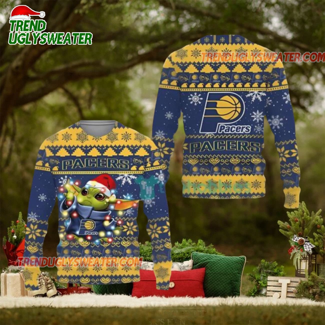 NBA Indiana Pacers Festive Force Ugly Christmas Sweater NBA Indiana Pacers Festive Force Ugly Christmas Sweater