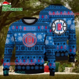NBA La Clippers Festive Courtside Ugly Christmas Sweater