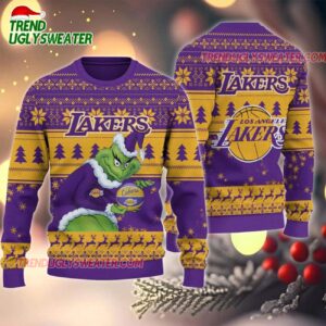 NBA Los Angeles Lakers Grinch Stolen Ugly Christmas Sweater