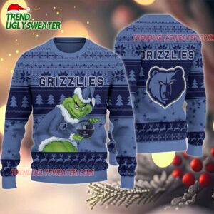 NBA Memphis Grizzlies Grinch Stolen Ugly Christmas Sweater