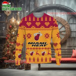NBA Miami Heat Festive Hoops Ugly Christmas Sweater