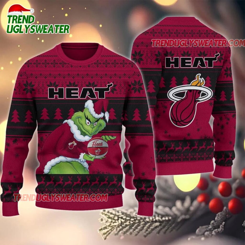NBA Miami Heat Grinch Stolen Ugly Christmas Sweater