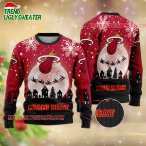 NBA Miami Heat Sleigh Ride Slam Dunk Ugly Christmas Sweater