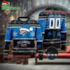 NBA Oklahoma City Thunder Snowy Hoops Ugly Christmas Sweater