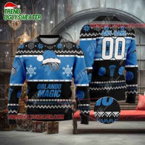 NBA Orlando Magic Snowy Hoops Ugly Christmas Sweater