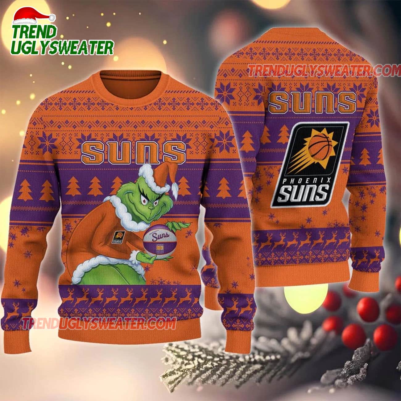 NBA Phoenix Suns Grinch Stolen Ugly Christmas Sweater NBA Phoenix Suns Grinch Stolen Ugly Christmas Sweater