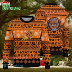 NBA Phoenix Suns Snowy Night Ugly Christmas Sweater