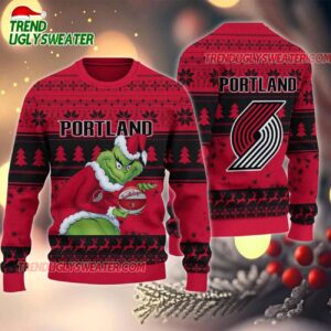 NBA Portland Trail Blazers Grinch Stolen Ugly Christmas Sweater