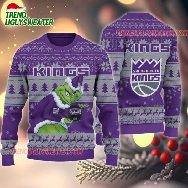 NBA Sacramento Kings Grinch Stolen Ugly Christmas Sweater