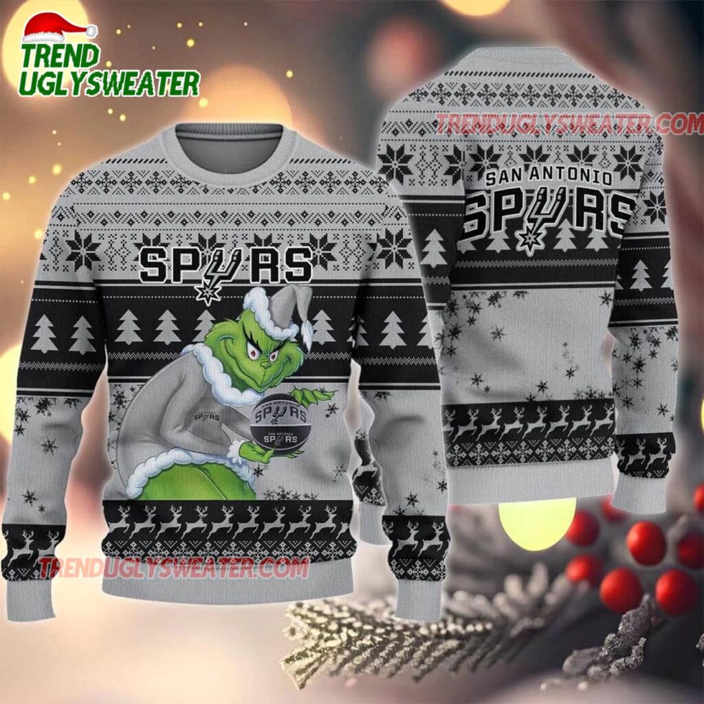 NBA San Antonio Spurs Grinch Stolen Ugly Christmas Sweater