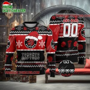 NBA Toronto Raptors Santa Hat Ugly Christmas Sweater