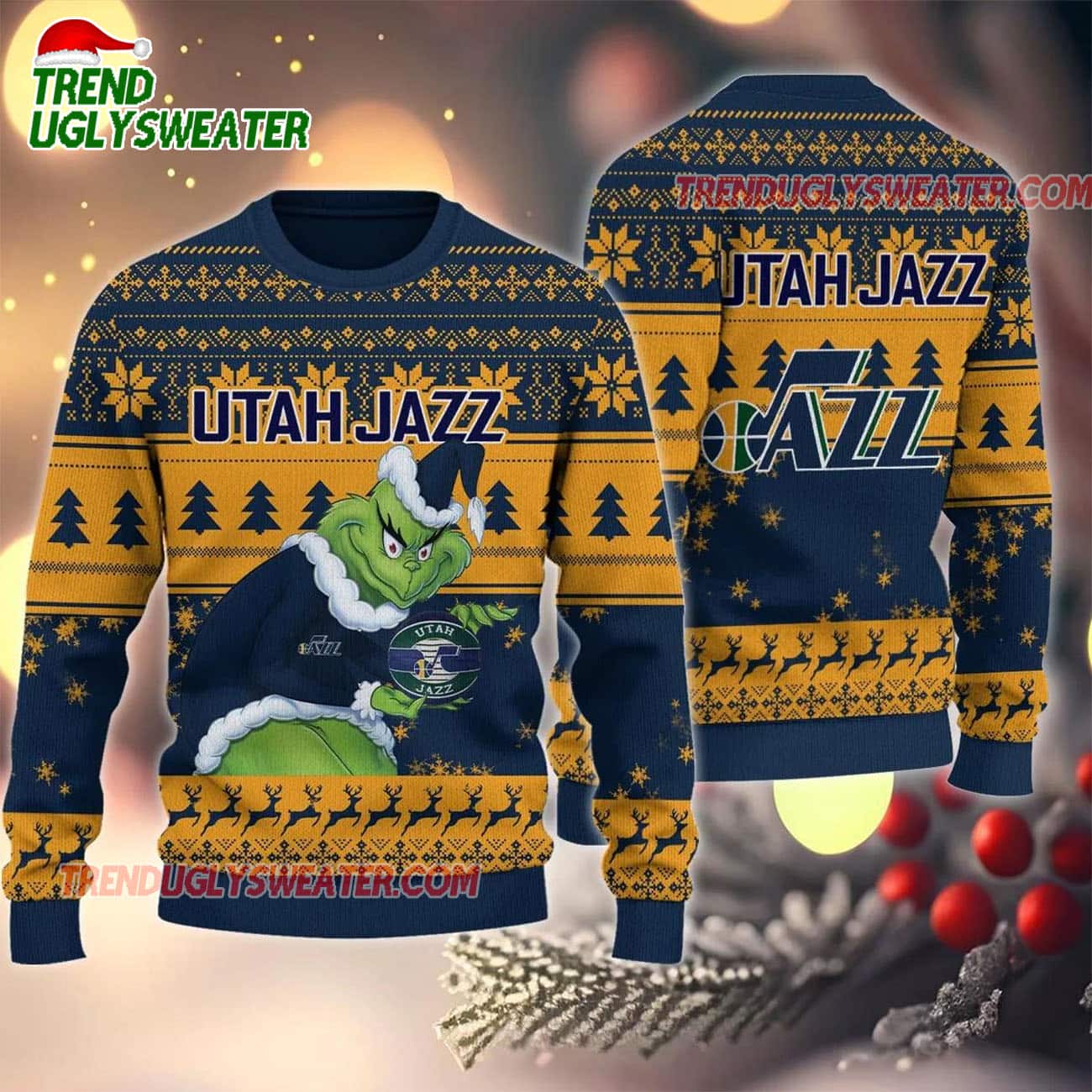 NBA Utah Jazz Grinch Stolen Ugly Christmas Sweater NBA Utah Jazz Grinch Stolen Ugly Christmas Sweater