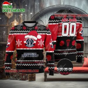 NBA Washington Wizards Snowy Hoops Ugly Christmas Sweater