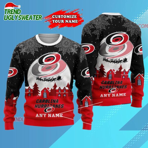 NHL Carolina Hurricanes Hockey New Design Litmited Christmas Ugly Sweater