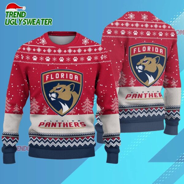NHL Florida Panthers Hockey Team Design New Ugly Christmas Sweater