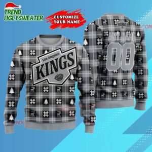 NHL Los Angeles Kings Personalized Snow Tree Ugly Christmas Sweater