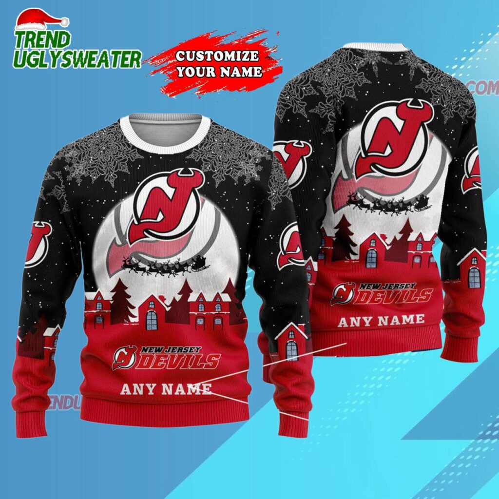 NHL New Jersey Devils Hockey New Design Litmited Christmas Ugly Sweater