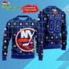 NHL New York Islanders Personalized Snow Tree Ugly Christmas Sweater