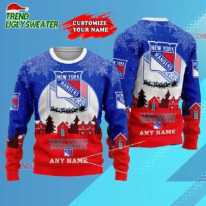 NHL New York Rangers Hockey New Design Litmited Christmas Ugly Sweater