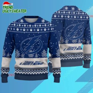 NHL Tampa Bay Lightning Hockey Team Design New Ugly Christmas Sweater