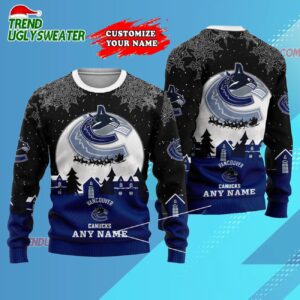 NHL Vancouver Canucks Hockey New Design Litmited Christmas Ugly Sweater