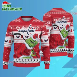 NHL Washington Capitals Ugly Sweater Grinch Christmas Sweater