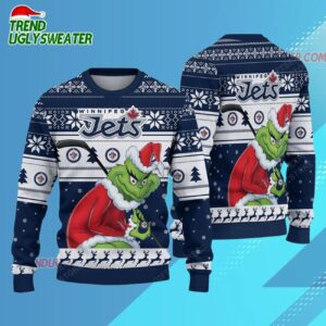 NHL Winnipeg Jets Ugly Sweater Grinch Christmas Sweater