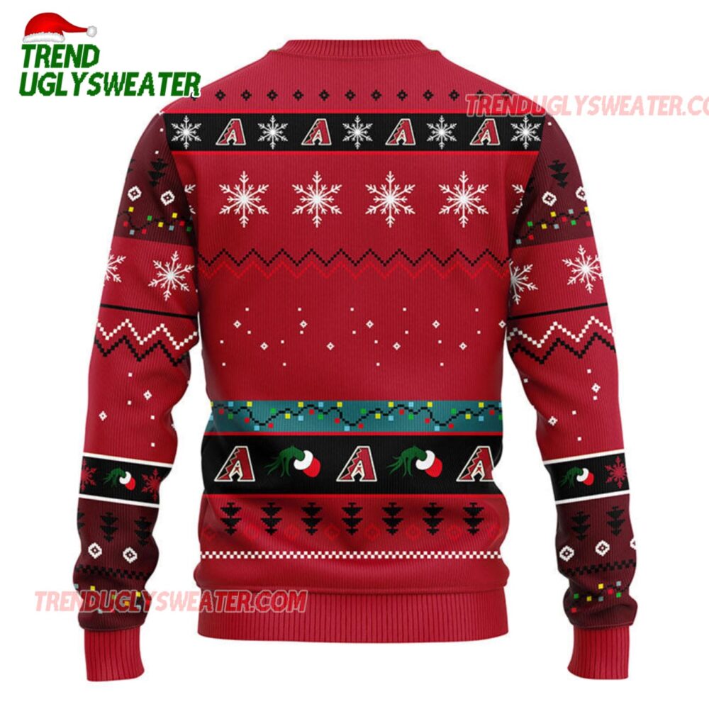 MLB Arizona Diamondbacks 12 Grinch Xmas Day Ugly Christmas Sweater 2