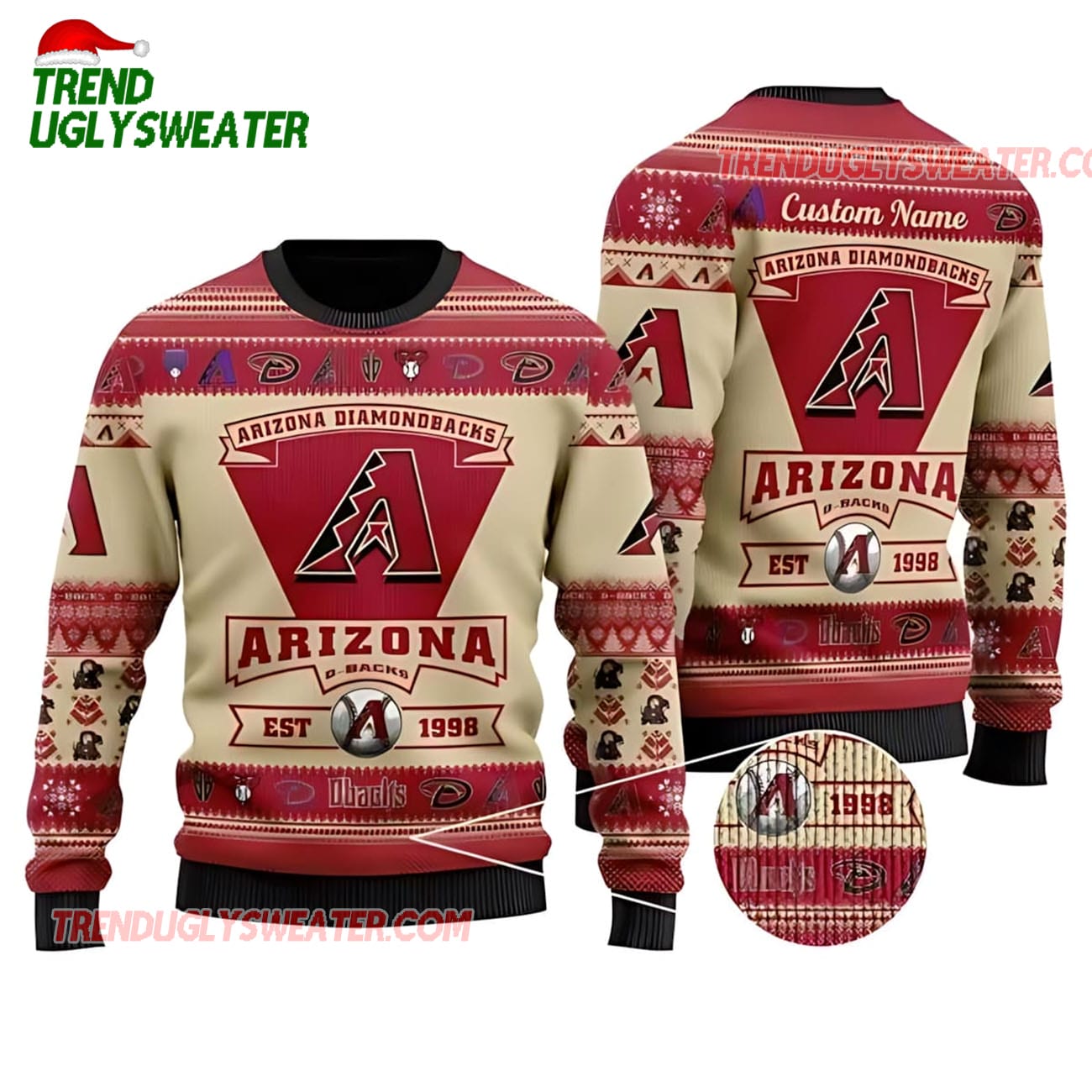 MLB Arizona Diamondbacks Est 1988 Mlb Ugly Christmas Sweater MLB Arizona Diamondbacks Est 1988 Mlb Ugly Christmas Sweater