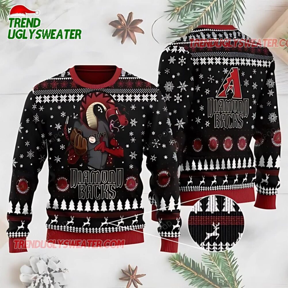 MLB Arizona Diamondbacks Snake Mlb Ugly Christmas Sweater 1