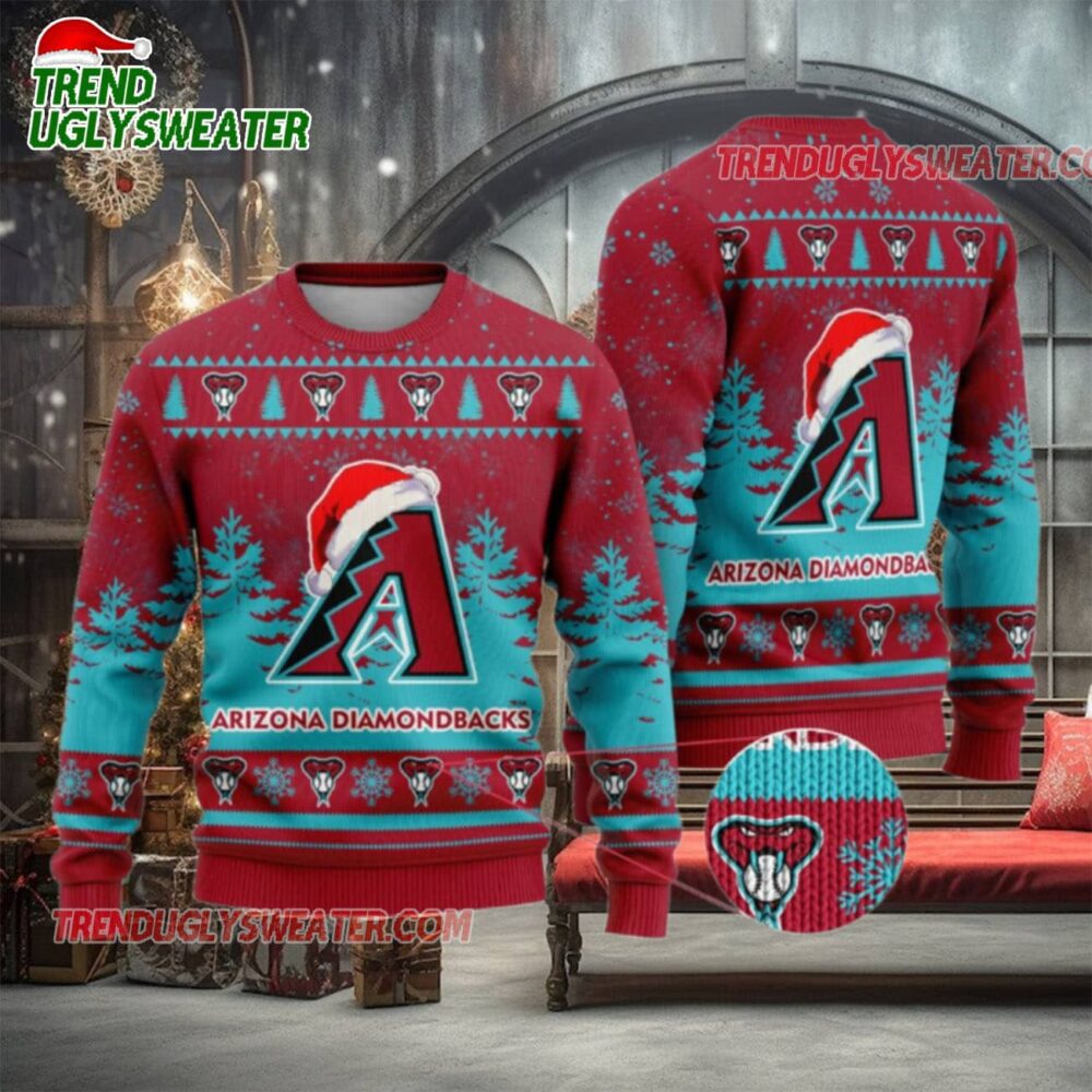 MLB Arizona Diamondbacks Winter Wonderland Ugly Christmas Sweater 1