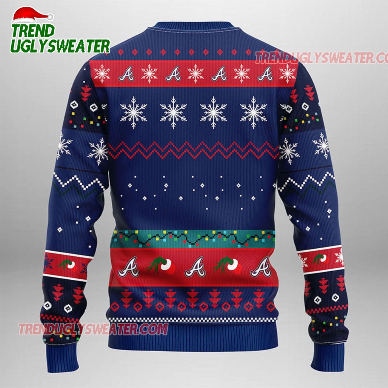 MLB Atlanta Braves Grinch Hand Ugly Christmas Sweater MLB Atlanta Braves Grinch Hand Ugly Christmas Sweater
