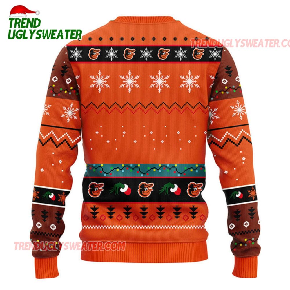 MLB Baltimore Orioles 12 Grinch Xmas Day Ugly Christmas Sweater 2