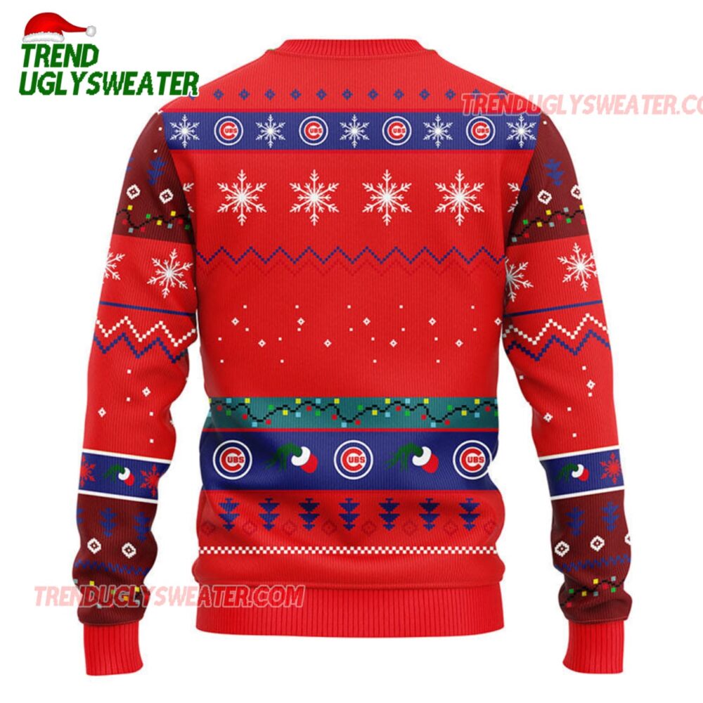 MLB Chicago Cubs 12 Grinch Xmas Day Ugly Christmas Sweater 2