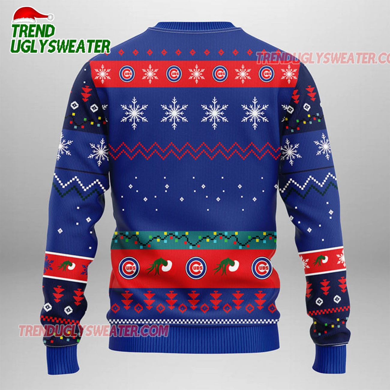 MLB Chicago Cubs Grinch Hand Ugly Christmas Sweater MLB Chicago Cubs Grinch Hand Ugly Christmas Sweater
