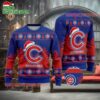 MLB Chicago Cubs Santa Hat Holiday Ugly Christmas Sweater 2 MLB Chicago Cubs Santa Hat Holiday Ugly Christmas Sweater 1