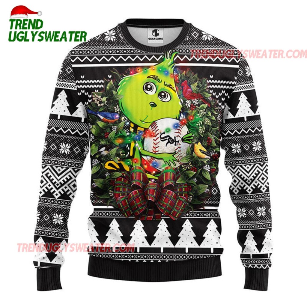 MLB Chicago White Sox Grinch Hug Ugly Christmas Sweater 1