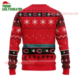 MLB Cincinnati Reds 12 Grinch Xmas Day Ugly Christmas Sweater 2