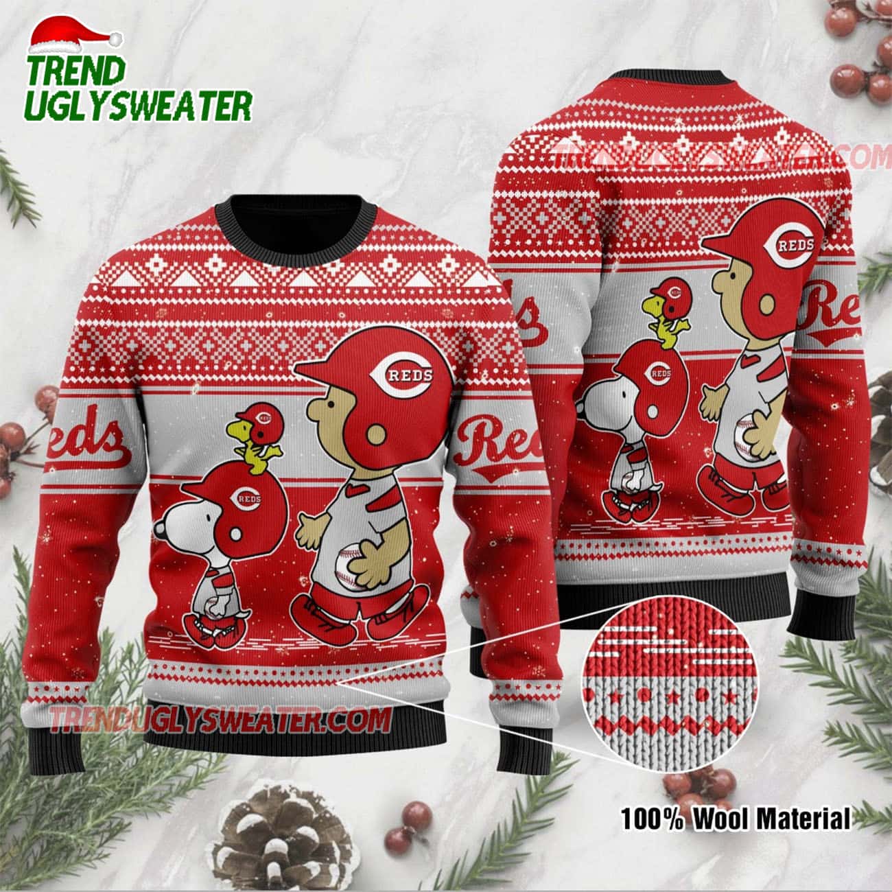 MLB Cincinnati Reds Baby Yoda Baseball Ugly Christmas Sweater MLB Cincinnati Reds Baby Yoda Baseball Ugly Christmas Sweater