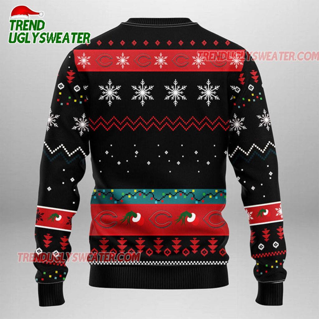 MLB Cincinnati Reds Funny Grinch Hand Ugly Christmas Sweater 2