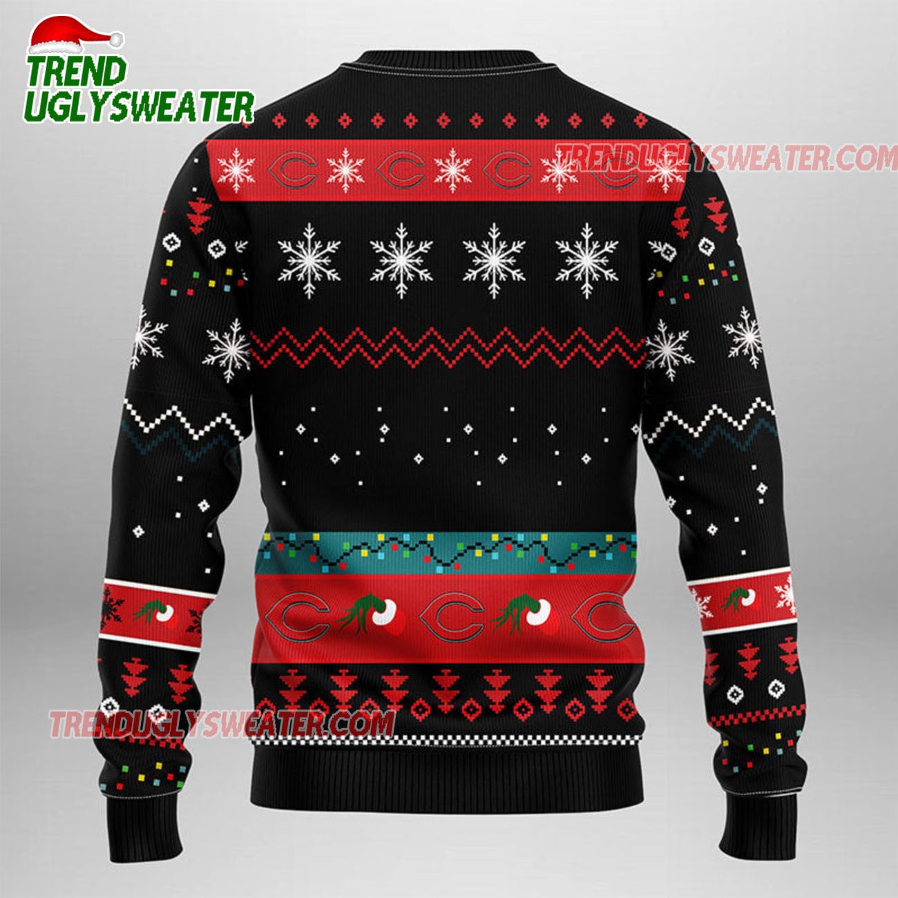 MLB Cincinnati Reds Funny Grinch Hand Ugly Christmas Sweater MLB Cincinnati Reds Funny Grinch Hand Ugly Christmas Sweater