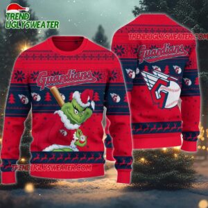 MLB Cleveland Guardians Grinch Stolen Ugly Christmas Sweater 1