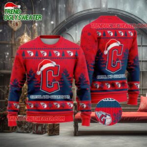 MLB Cleveland Guardians Holiday Spirit Ugly Christmas Sweater 1