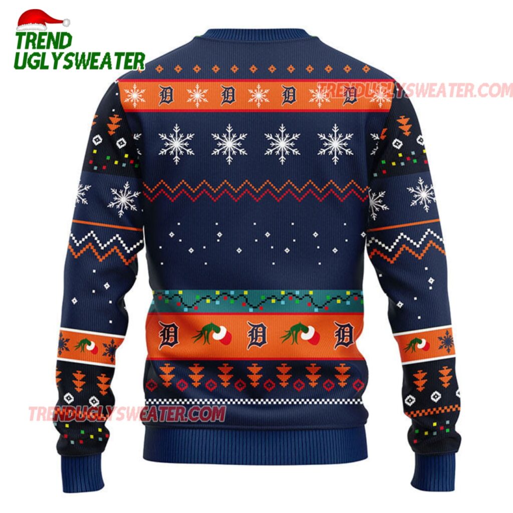 MLB Detroit Tigers 12 Grinch Xmas Day Ugly Christmas Sweater 2