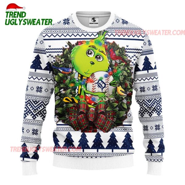 MLB Detroit Tigers Grinch Hug Ugly Christmas Sweater 1