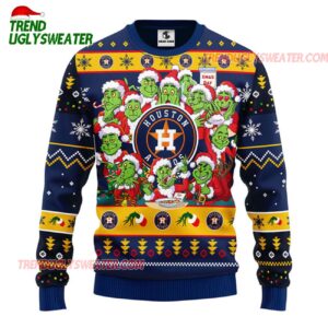 MLB Houston Astros 12 Grinch Xmas Day Ugly Christmas Sweater 1