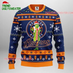 MLB Houston Astros Funny Grinch Ugly Christmas Sweater 1